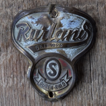 Steuerkopfschild RURLAND, 50er Jahre, Originalschild aus Sammlungsbestand 