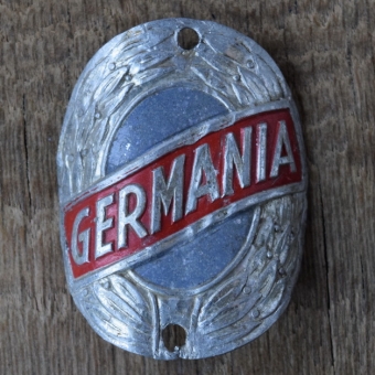 Steuerkopfschild GERMANIA, 50er Jahre, Originalschild aus Sammlungsbestand 