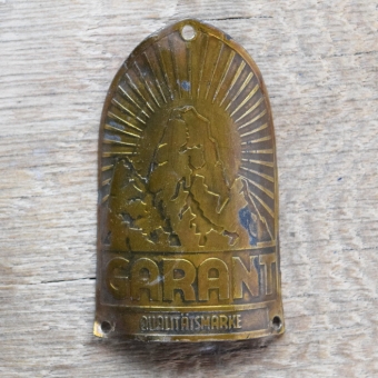 Steuerkopfschild GARANT, 30er Jahre, Originalschild aus Sammlungsbestand 