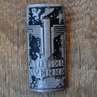 Steuerkopfschild ADLERWERKE, 50er Jahre, Originalschild aus Sammlungsbestand 