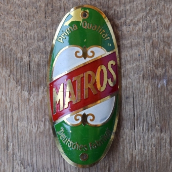 Steuerkopfschild MATROS, 30er Jahre, Originalschild aus Sammlungsbestand 