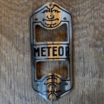 Steuerkopfschild METEOR, 20er Jahre, Originalschild aus Sammlungsbestand 