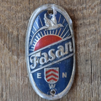 Steuerkopfschild FASAN, 50er Jahre, Originalschild aus Sammlungsbestand 