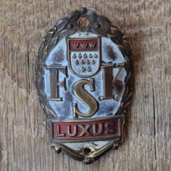 Steuerkopfschild FSK, 50er Jahre, Originalschild aus Sammlungsbestand 