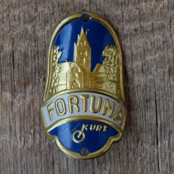 Steuerkopfschild FORTUNA, 50er Jahre, Originalschild aus Sammlungsbestand 