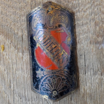 Steuerkopfschild FIDELITAS, 20er Jahre, Originalschild aus Sammlungsbestand 