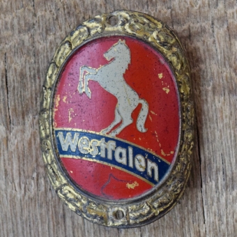 Steuerkopfschild WESTFALEN, 50er Jahre, Originalschild aus Sammlungsbestand 