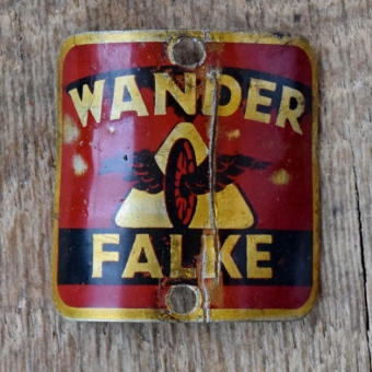 Steuerkopfschild WANDERFALKE, 50er Jahre, Originalschild aus Sammlungsbestand 