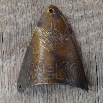 Steuerkopfschild WEKO, 30er Jahre, Originalschild aus Sammlungsbestand 