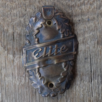 Steuerkopfschild ELITE, 50er Jahre, Originalschild aus Sammlungsbestand 