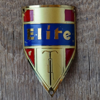 Steuerkopfschild ELITE, 50er Jahre, Originalschild aus Sammlungsbestand 