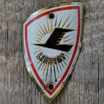 Steuerkopfschild LIEBIGT, 50er Jahre, Originalschild aus Sammlungsbestand 