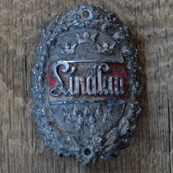 STEUERKOPFSCHILD LINDLAU, 30ER JAHRE, ORIGINALSCHILD AUS SAMMLUNGSBESTAND 