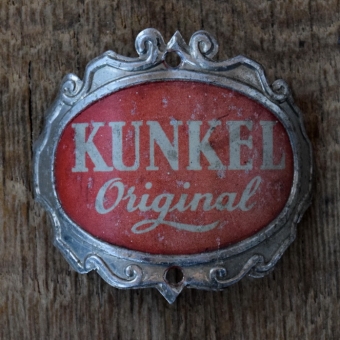 Steuerkopfschild KUNKEL, 50er Jahre, Originalschild aus Sammlungsbestand 