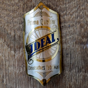 Steuerkopfschild IDEAL, 30er Jahre, Originalschild aus Sammlungsbestand 