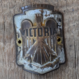 Steuerkopfschild VICTORIA, 50er Jahre, Originalschild aus Sammlungsbestand 