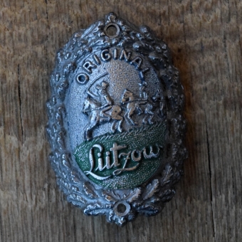 Steuerkopfschild LÜTZOW, 30er Jahre, Originalschild aus Sammlungsbestand 