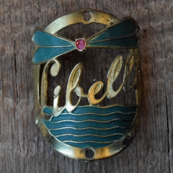 Steuerkopfschild LIBELLE, 50er Jahre, Originalschild aus Sammlungsbestand 