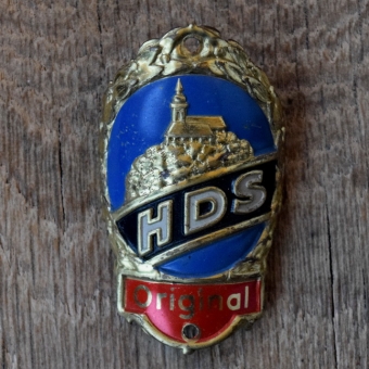 Steuerkopfschild HDS, 50er Jahre, Originalschild aus Sammlungsbestand 