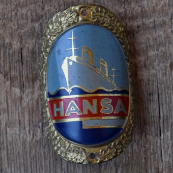 Steuerkopfschild HANSA, 50er Jahre, Originalschild aus Sammlungsbestand 