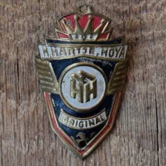 Steuerkopfschild HERMANN HARTJE HOYA, 50er Jahre, Originalschild aus Sammlungsbestand 