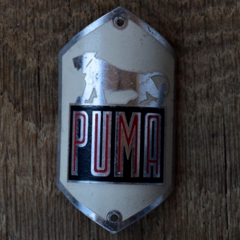 Steuerkopfschild PUMA, 50er Jahre, Originalschild aus Sammlungsbestand 