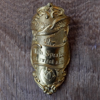 Steuerkopfschild SPERBER, 30er Jahre, Originalschild aus Sammlungsbestand 