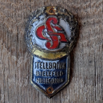 Steuerkopfschild SG STELLBRINK, 50er Jahre, Originalschild aus Sammlungsbestand 