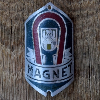 Steuerkopfschild MAGNET, 50er Jahre, Originalschild aus Sammlungsbestand 
