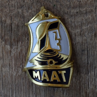 Steuerkopfschild MAAT, 50er Jahre, Originalschild aus Sammlungsbestand 