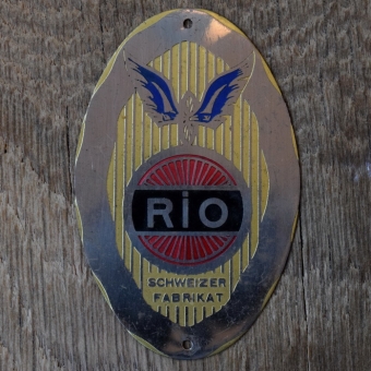 Steuerkopfschild RIO, 50er Jahre, Originalschild aus Sammlungsbestand 