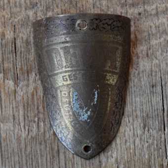 Steuerkopfschild DEWA, 50er Jahre, Originalschild aus Sammlungsbestand 