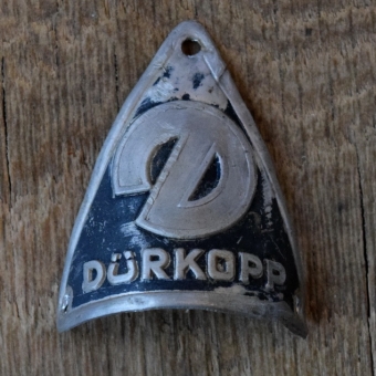 Steuerkopfschild DÜRKOPP, 40er Jahre, Originalschild aus Sammlungsbestand 
