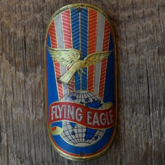 Steuerkopfschild FLYING EAGLE, 70er Jahre, Originalschild aus Sammlungsbestand 