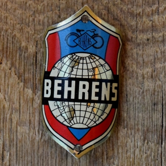 Steuerkopfschild BEHRENS, 50er Jahre, Originalschild aus Sammlungsbestand 