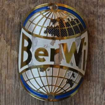 Steuerkopfschild BER WI, 50er Jahre, Originalschild aus Sammlungsbestand 