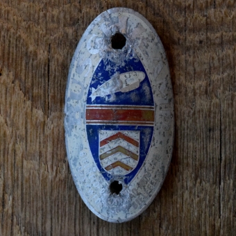 Steuerkopfschild BUSCHKAMP, 50er Jahre, Originalschild aus Sammlungsbestand 