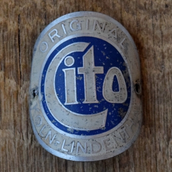 Steuerkopfschild CITO, 30er Jahre, Originalschild aus Sammlungsbestand 