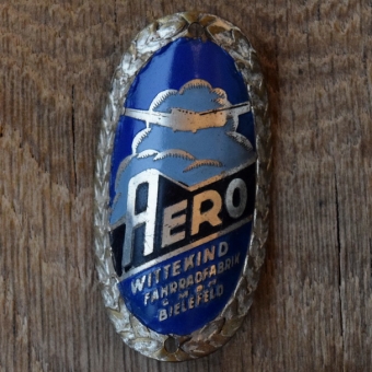 Steuerkopfschild AERO, 50er Jahre, Originalschild aus Sammlungsbestand 