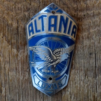 Steuerkopfschild ALTANIA, 50er Jahre, Originalschild aus Sammlungsbestand 