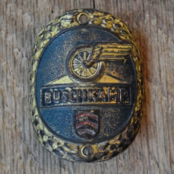 Steuerkopfschild BUSCHKAMP, 50er Jahre, Originalschild aus Sammlungsbestand 