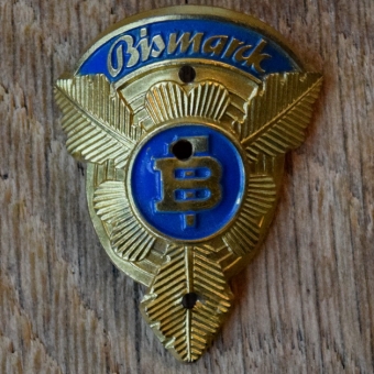 Steuerkopfschild BISMARCK, 50er Jahre, Originalschild aus Sammlungsbestand 