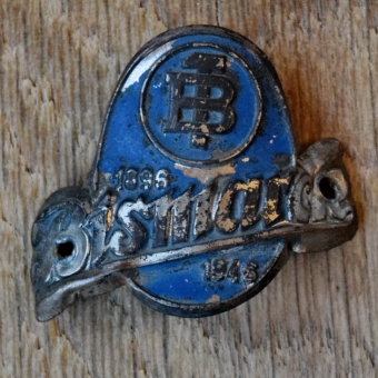 Steuerkopfschild BISMARCK, 50er Jahre, Originalschild aus Sammlungsbestand 