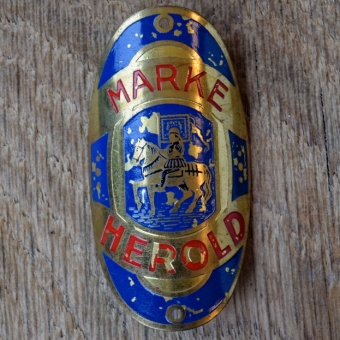 Steuerkopfschild HEROLD, 30er Jahre, Originalschild aus Sammlungsbestand 