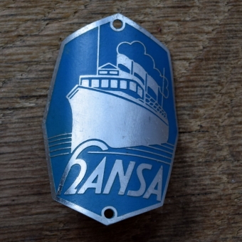 Steuerkopfschild HANSA, 50er Jahre, Originalschild aus Sammlungsbestand 