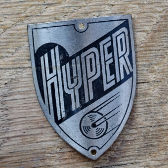 Steuerkopfschild HYPER, 30er Jahre, Originalschild aus Sammlungsbestand 