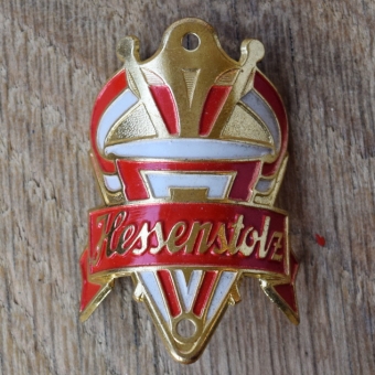 Steuerkopfschild HESSENSTOLZ, 50er Jahre, Originalschild aus Sammlungsbestand 