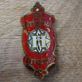 Steuerkopfschild F.H. ORIGINAL, 30er Jahre, Originalschild aus Sammlungsbestand 