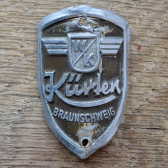Steuerkopfschild KÜRTEN, 50er Jahre, Originalschild aus Sammlungsbestand 