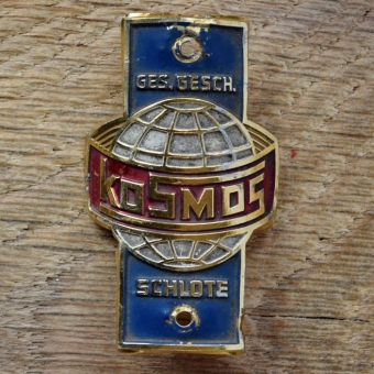 Steuerkopfschild KOSMOS, 50er Jahre, Originalschild aus Sammlungsbestand 